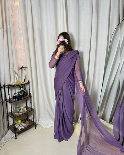 ✨ Zebaish Chiffon Saree