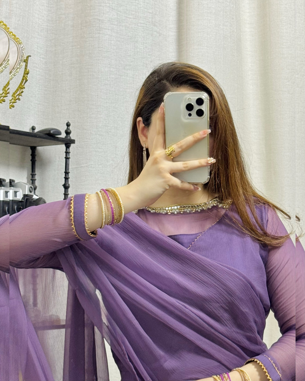 ✨ Zebaish Chiffon Saree