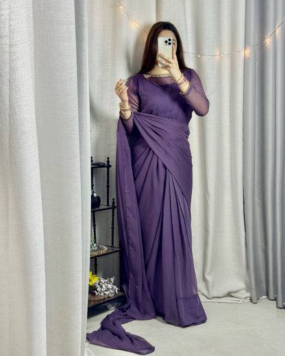 ✨ Zebaish Chiffon Saree