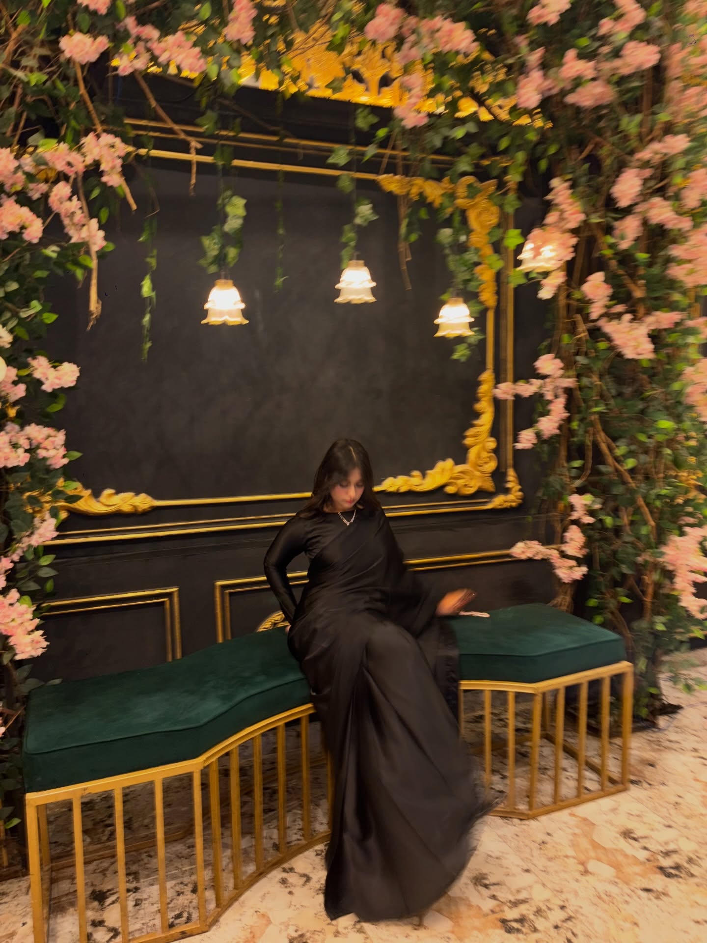 Black Stitched Plain Silk Saree