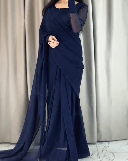 Noor-e-Chiffon Saree Stitched