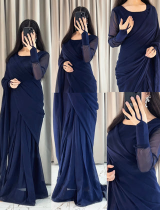 Noor-e-Chiffon Saree Stitched