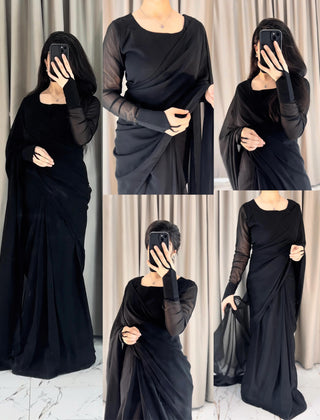 Noor-e-Chiffon Saree Stitched