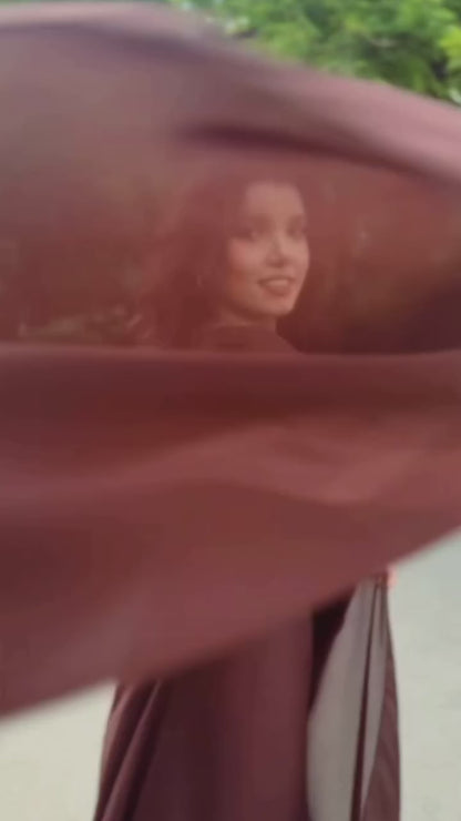 Raqs e Chiffon Set Brown-