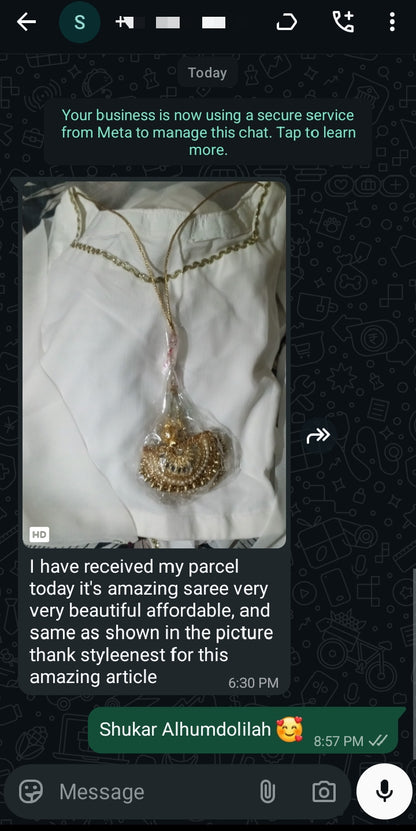 Shahi Zarqash Chiffon Saree Stitched