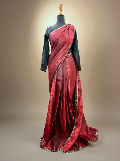 🌹 Mehr-o-Siyaah Saree ❤️🖤