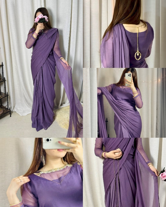 ✨ Zebaish Chiffon Saree