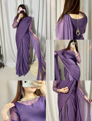 ✨ Zebaish Chiffon Saree