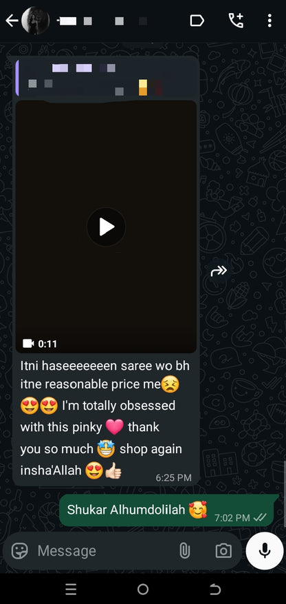 Shama-e-Husn Chiffon Saree Pink Peach