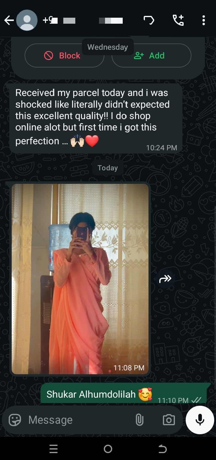 Shama-e-Husn Chiffon Saree Pink Peach