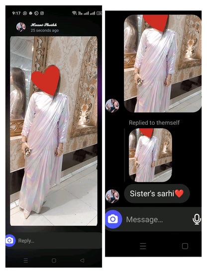 ✨ Moonlight Rainbow Saree ✨